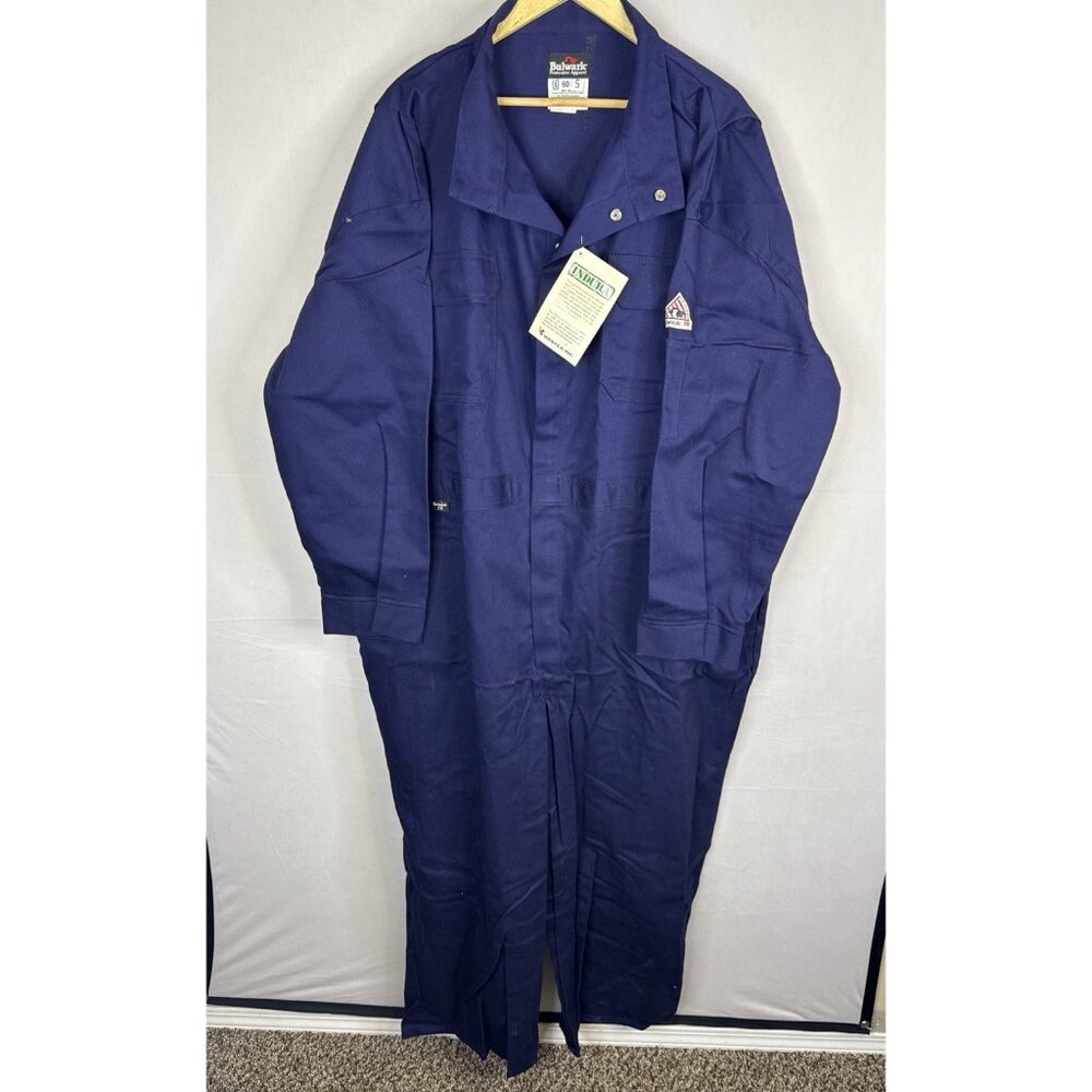 Bulwark FR Coveralls Indura Flame Resistant Workwear Blue Mens‎ Short 60